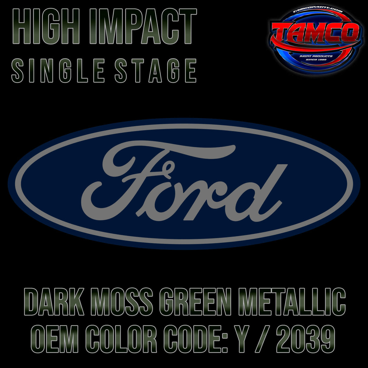Ford Dark Moss Green Metallic | Y / 2039 | 1967 | OEM High Impact Sing