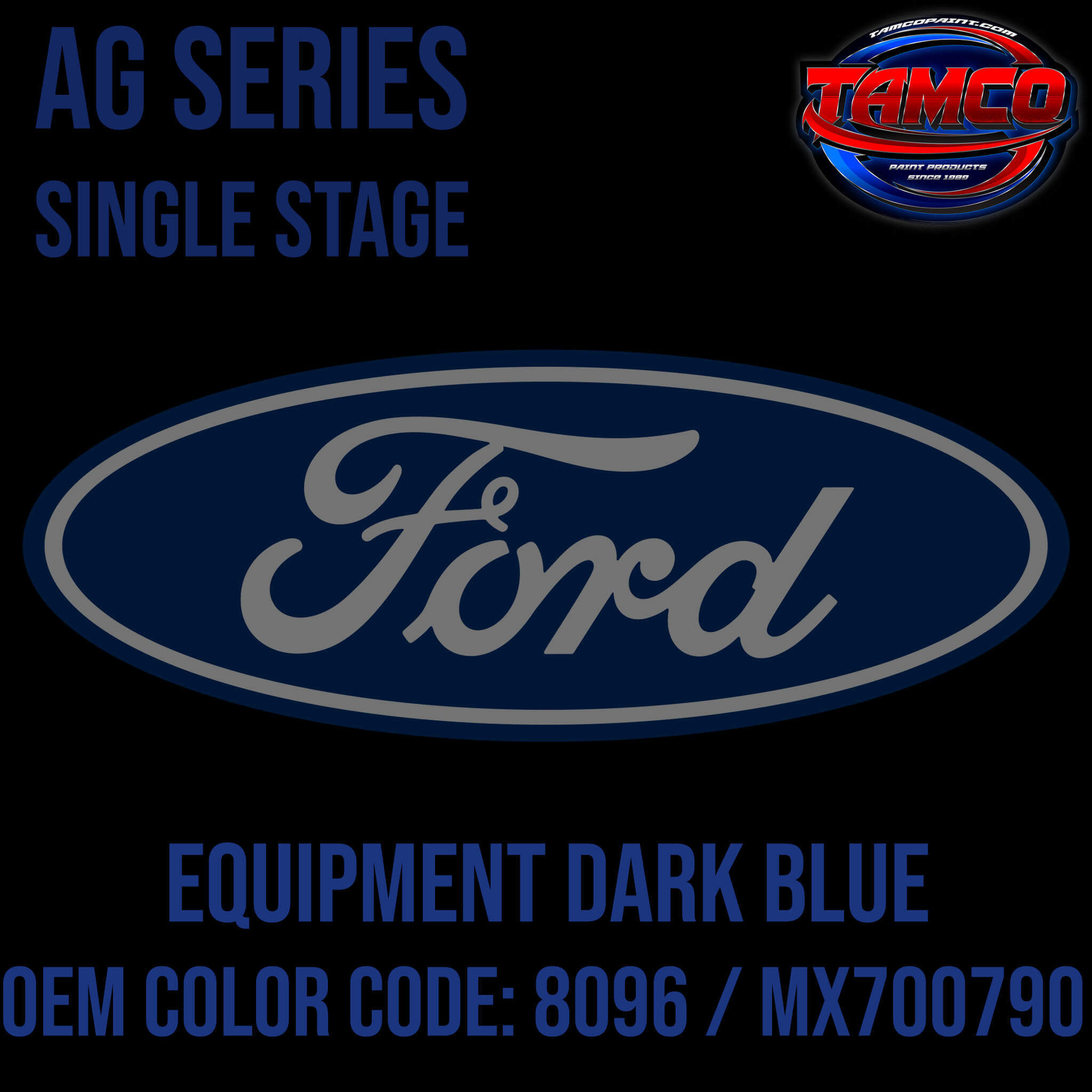 Ford Equipment Dark Blue | 8096 / MX700790 | OEM High Impact Single St