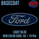 Tamco Paint Ford Light Blue OEM Color Code: AX / 15104 Basecoat