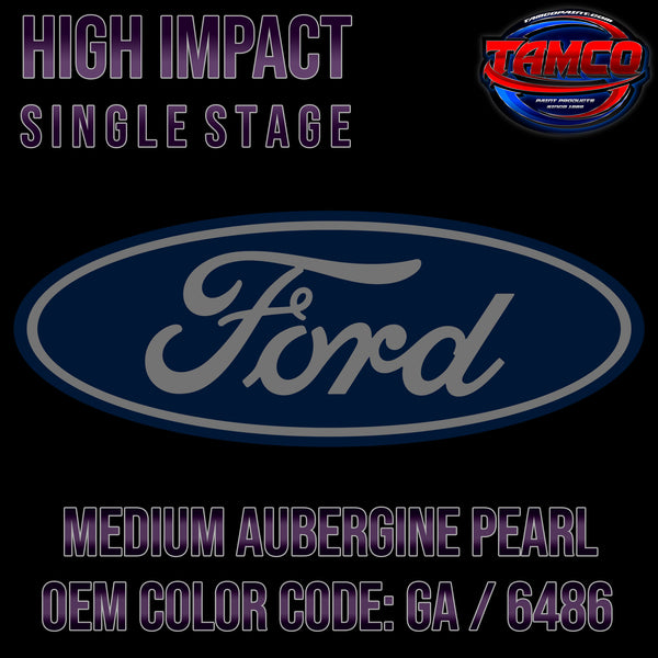 Ford Medium Aubergine Pearl | GA / 6486 | 1992-1998 | OEM High Impact Single Stage