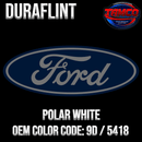 Tamco Paint Ford Polar White OEM Color Code: 9D / 5418 Duraflint