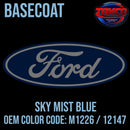 Tamco Paint Sky Mist Blue OEM Color Code: M1226 / 12147 - Basecoat