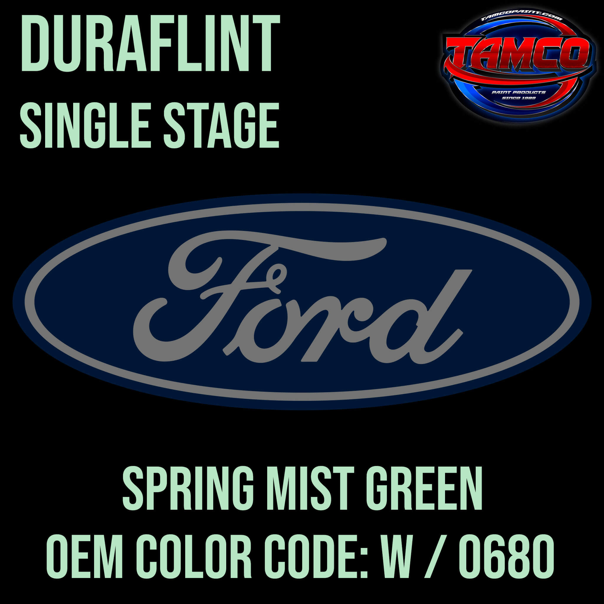 Ford Spring Mist Green | W / 0680 | 1956-1957 | OEM DuraFlint Series S