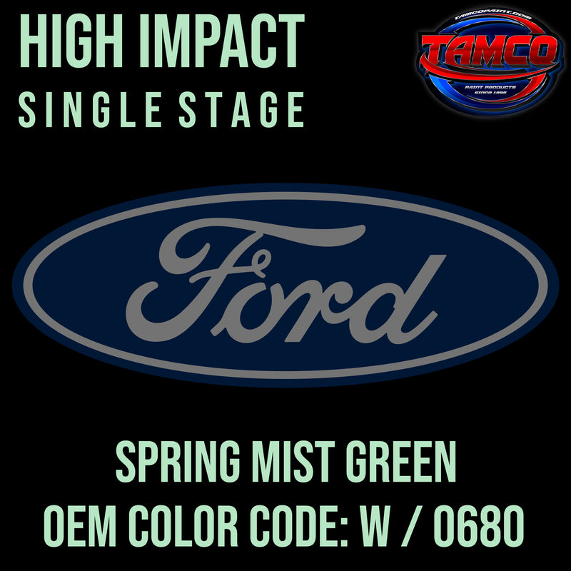 Ford Spring Mist Green | W / 0680 | 1956-1957 | OEM High Impact Single Stage