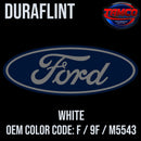 Tamco Paint Ford White OEM COLOR CODE: F / 9F / M5543 - Duraflint