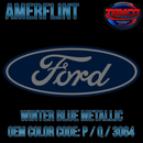Tamco Paint OEM Ford Winter Blue Metallic Color Code: P / Q / 3064 Amerflint