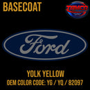 Tamco Paint Ford Yolk Yellow OEM COLORCODE: YG / YQ / 82097 Basecoat