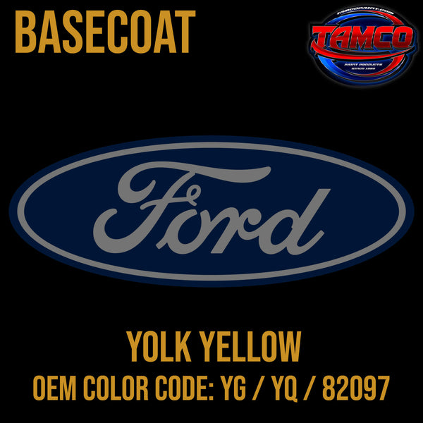 Tamco Paint Ford Yolk Yellow OEM COLORCODE: YG / YQ / 82097 Basecoat