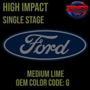 Ford Medium Lime Code G OEM High Impact Single Stage