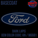 Tamco Paint Ford Dark Lapis Code KN / M6681 OEM Basecoat