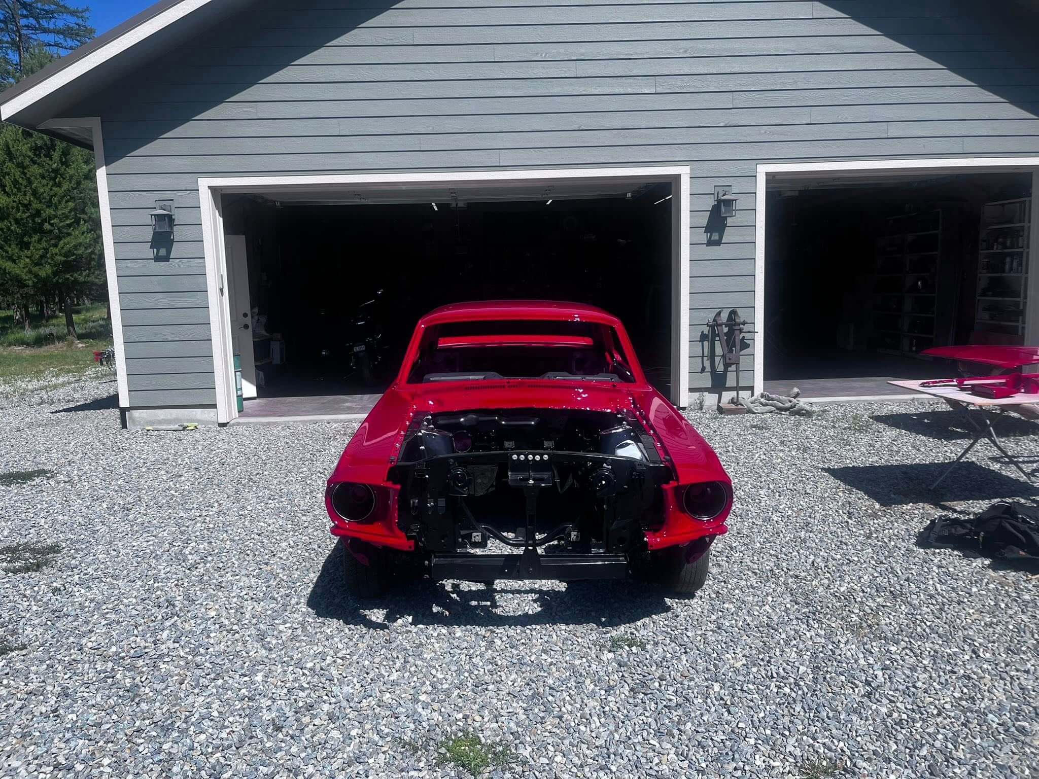 Tamco Paint Ford Candy Apple Red on Ford Mustang GT/CS