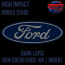 Tamco Paint Ford Dark Lapis Code KN / M6681 OEM High Impact Single Stage