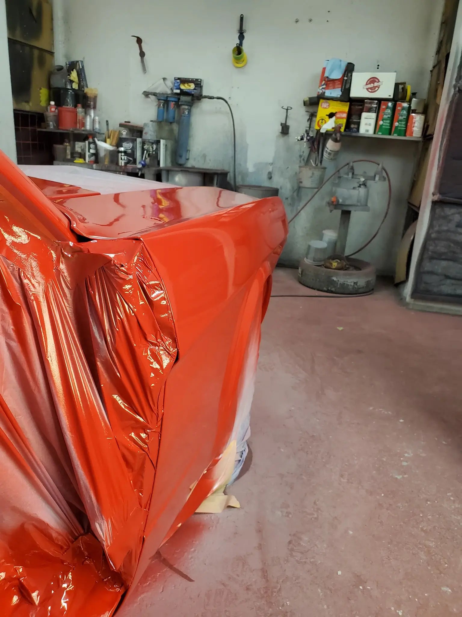 Tamco Paint Ford Torch Red on 1967 Ford Mustang