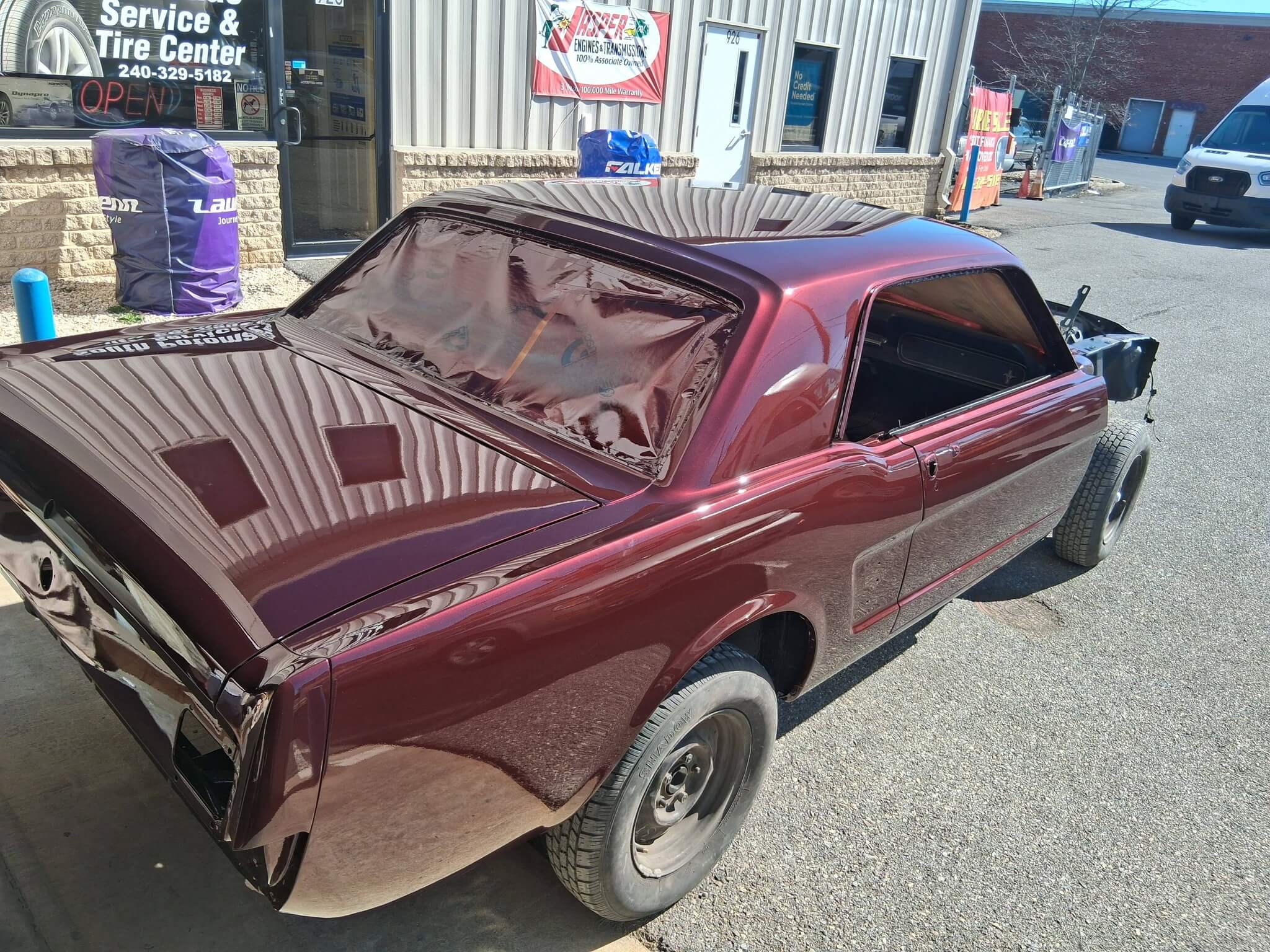 Ford Vintage Burgundy | X / 1632 | 1966-1967 | OEM High Impact Single