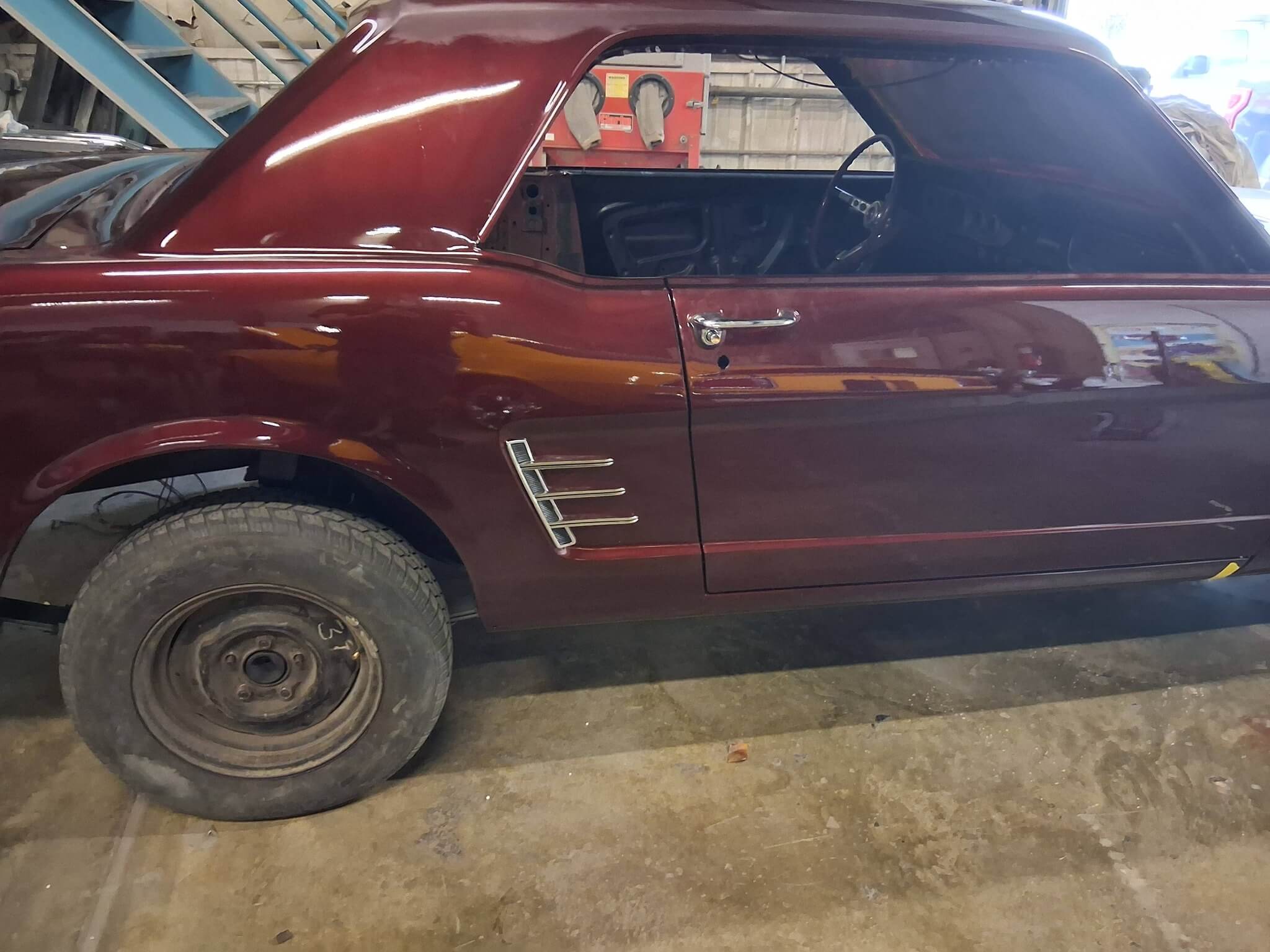 Tamco Paint Ford Vintage Burgundy on 1966 Ford Mustang