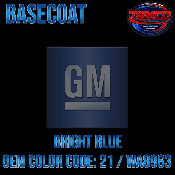 GM Bright Blue | 21 / WA8963 | 1987-1988 | OEM Basecoat