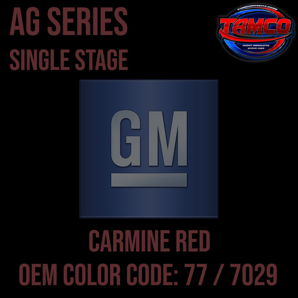 GM Carmine Red | 77 / 7029 | 1978-1979 | OEM AG Series Single Stage