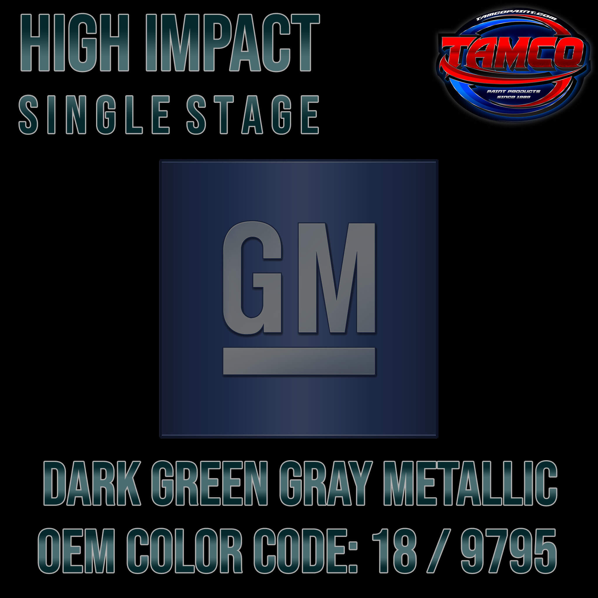 GM Dark Green Gray Metallic