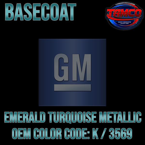 GM Emerald Turquoise Metallic | K / 3569 | 1967 | OEM Basecoat