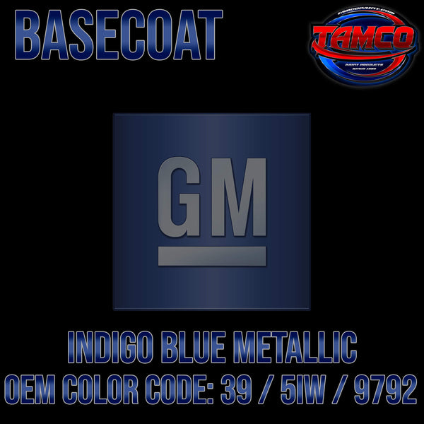 GM Indigo Blue Metallic | 39 / 5IW / 9792 | 1993-2023 | OEM Basecoat
