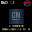 Tamco Paint OEM GM Medium Green Color Code: 518 / WE5191 Basecoat