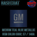 Medium Teal Blue Metallic Basecoat