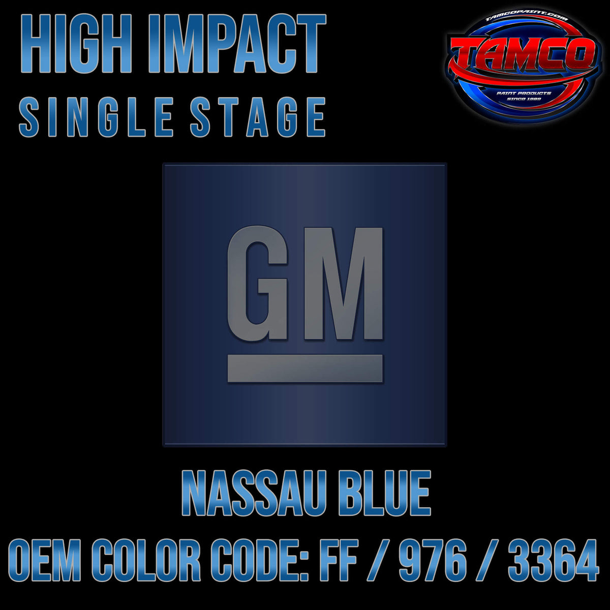 GM Nassau Blue | FF / 976 / 3364 | 1965-1966 | OEM High Impact Single