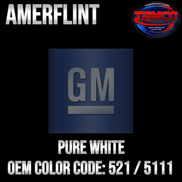 GM Pure White | 521 / 5111 | 1950-1976 | OEM Amerflint II Series Single Stage