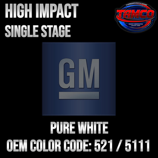 GM Pure White | 521 / 5111 | 1950-1976 | OEM High Impact Series Single Stage