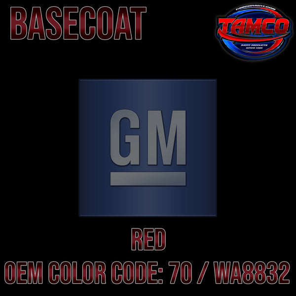 GM Red | 70 / WA8832 | 1986-1991 | OEM Basecoat