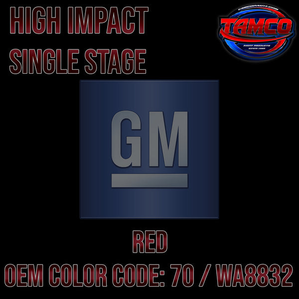 GM Red | 70 / WA8832 | 1986-1991 | OEM High Impact Series Single Stage