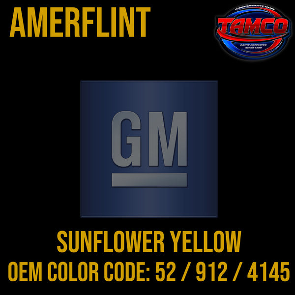 GM Sunflower Yellow | 52 / 912 / 4145 | 1970-1972 | OEM Amerflint II Series Single Stage