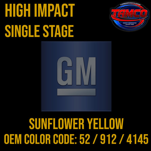 GM Sunflower Yellow | 52 / 912 / 4145 | 1970-1972 | OEM High Impact Series Single Stage