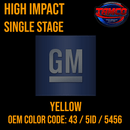 Tamco Paint GM Yellow OEM Color Code: 43 / 5ID / 5456 High Impact SS