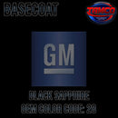 GM Black Sapphire Code 28 OEM Basecoat