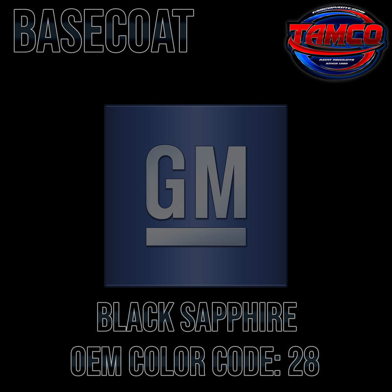 GM Black Sapphire Code 28 OEM Basecoat