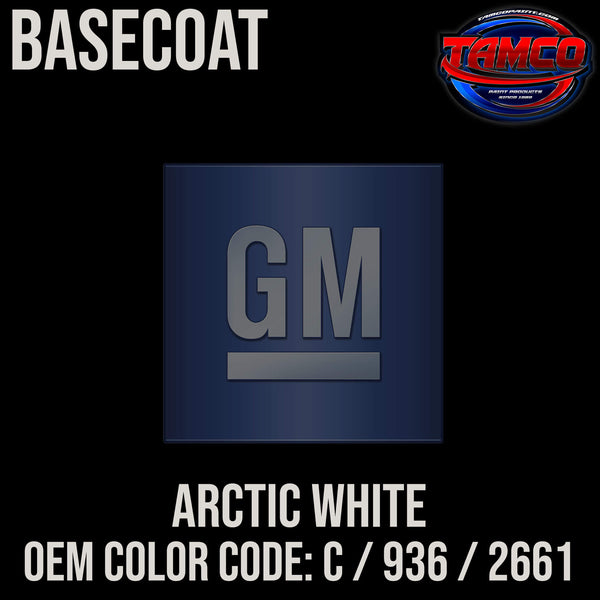 Tamco Paint GM Arctic White Code C / 936 / 2661 OEM Basecoat