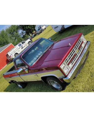 Tamco Paint GM Cherry Red and Slick Silver Metallic in Chevrolet C10