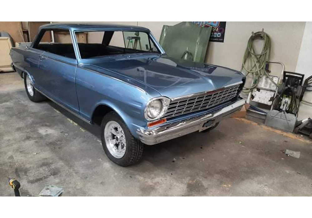 GM Nantucket Blue & GM Argent Silve 1964 Chevrolet Chevy II Nova