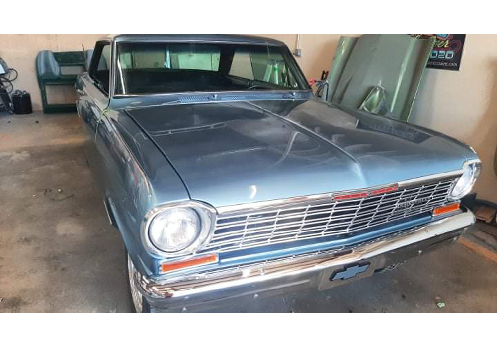 GM Nantucket Blue & GM Argent Silve 1964 Chevrolet Chevy II Nova