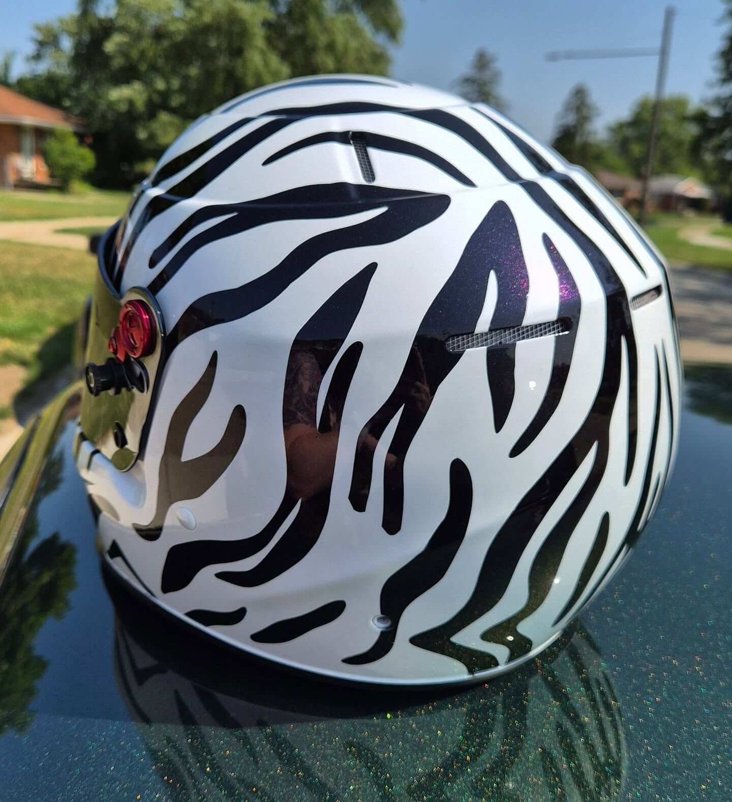 Tamco Paint HC1100 Overall Clearcoat Kit on Motorycle Helmet