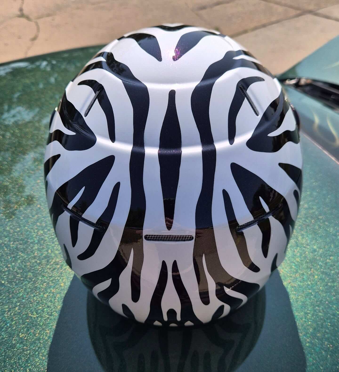 Tamco Paint HC1100 Overall Clearcoat Kit on Motorycle Helmet