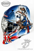 Tamco Paint HC7677 Hi-Impact Clearcoat Kit on Goalie Mask 