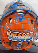 Tamco Paint HC9500 Hi-Speed Impact 30 Min Clearcoat Kit on Hockey Goalie Mask