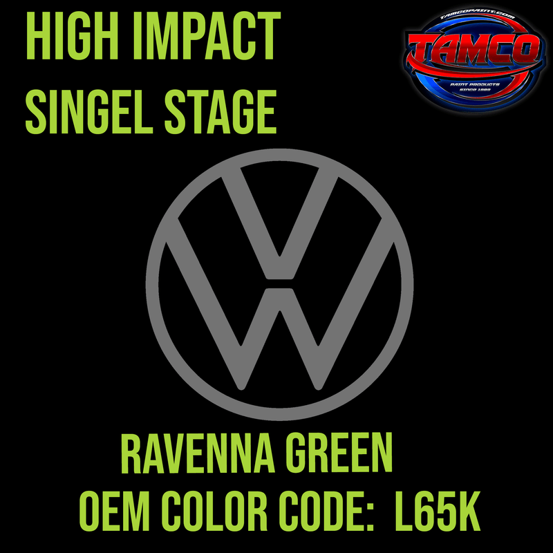 Tamco Paint Volkswagen Ravenna Green Code L65K OEM High Impact Series Single Stage