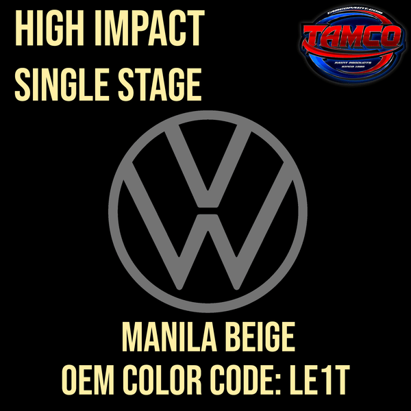 Tamco Paint Volkswagen Manila Beige Code LE1T OEM High Impact Single Stage