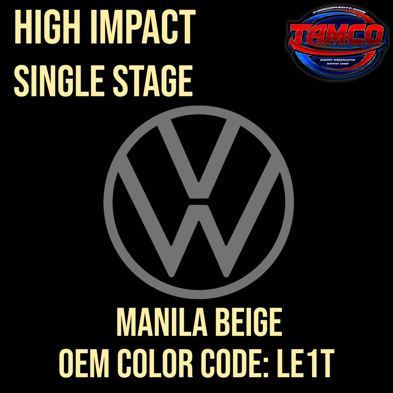 Tamco Paint Volkswagen Manila Beige Code LE1T OEM High Impact Single Stage