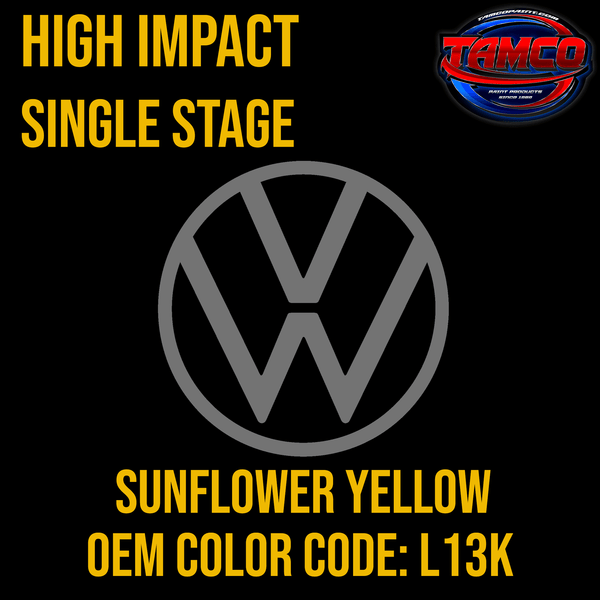 Tamco Paint Volkswagen Sunflower Yellow Code L13K OEM High Impact Series Single Stage