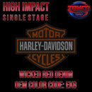 Harley Davidson Wicked Red Denim