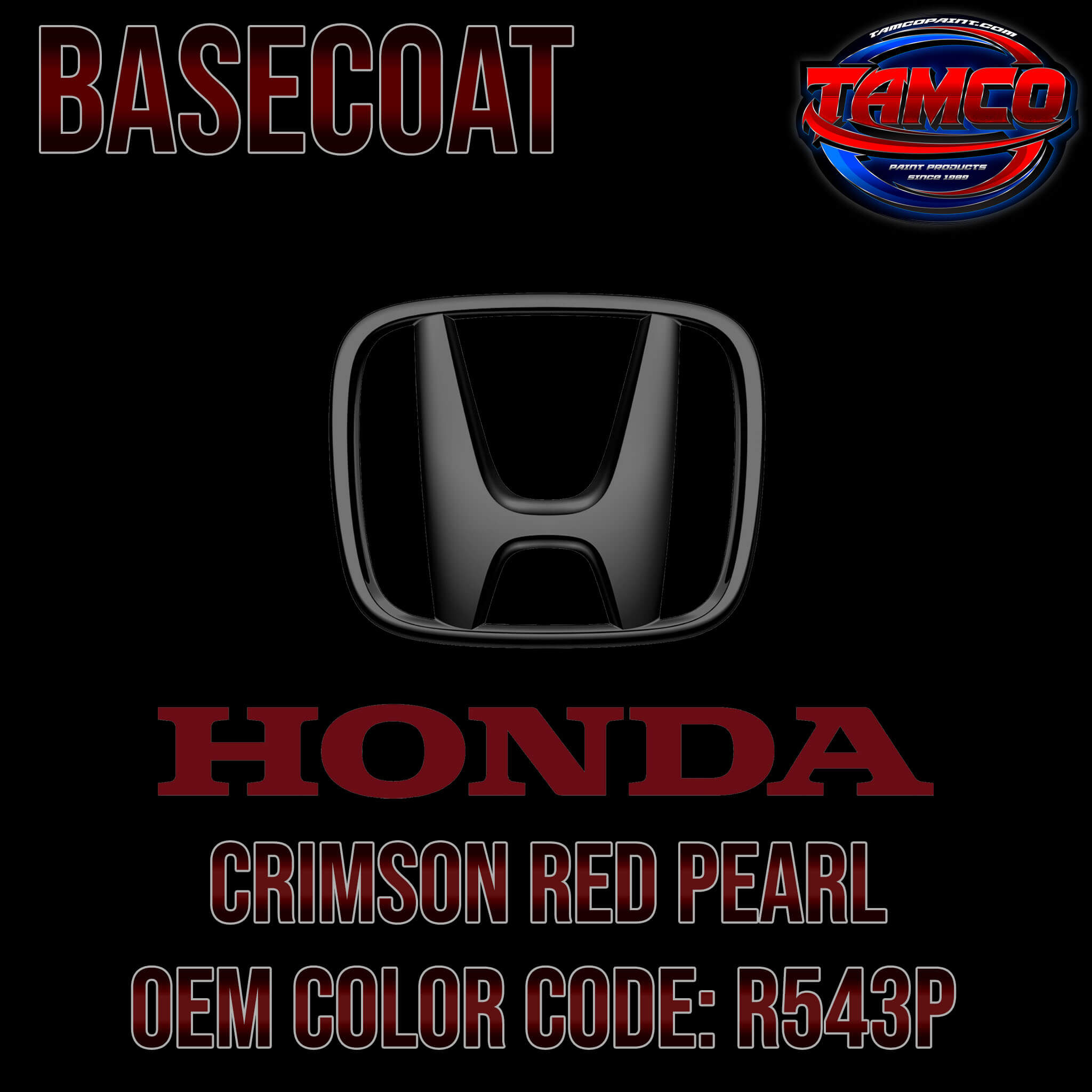 HONDA CRIMSON RED PEARL OEM BASECOAT